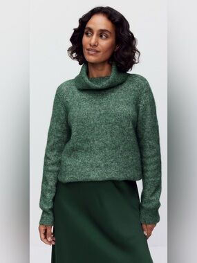 STOCKH LM Women’s Joline Rollneck Alpaca/Wool Blend Sweater In Green Medium